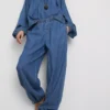 Paula Echevarrían puuvillapitoiset denim-harem-housut