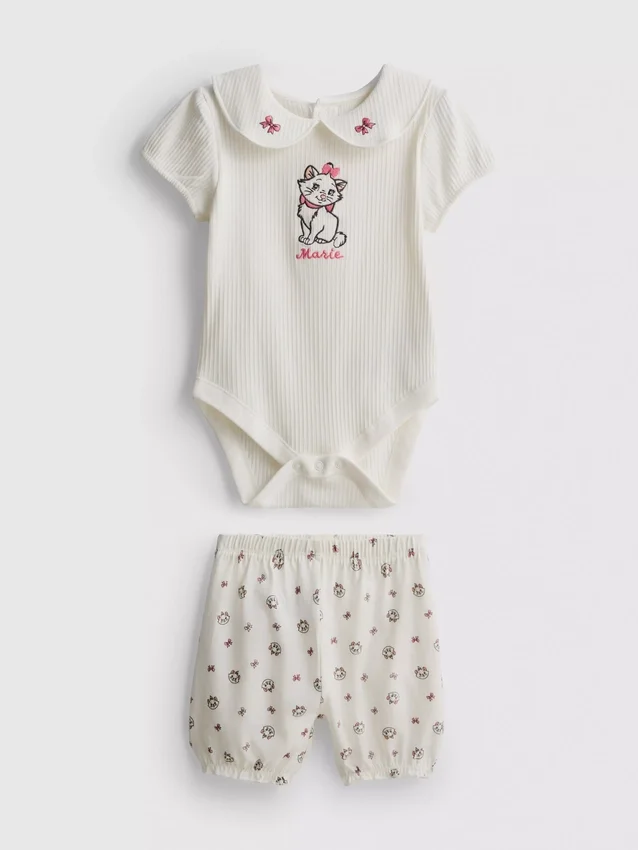 0–18 kk | Disneyn Aristokissat -sarjan Marie-bodysuit ja bloomerit -vastasyntyneiden Seti