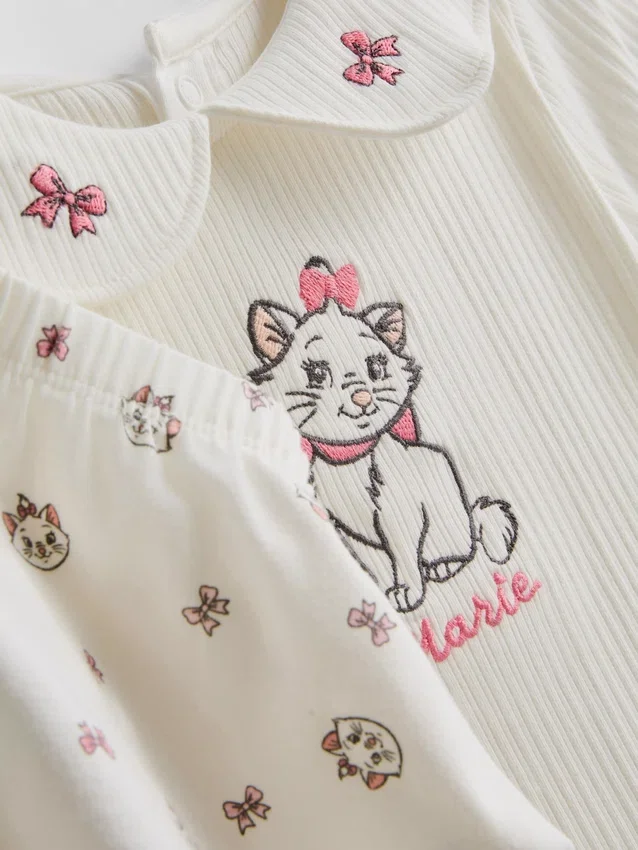 0–18 kk | Disneyn Aristokissat -sarjan Marie-bodysuit ja bloomerit -vastasyntyneiden Seti