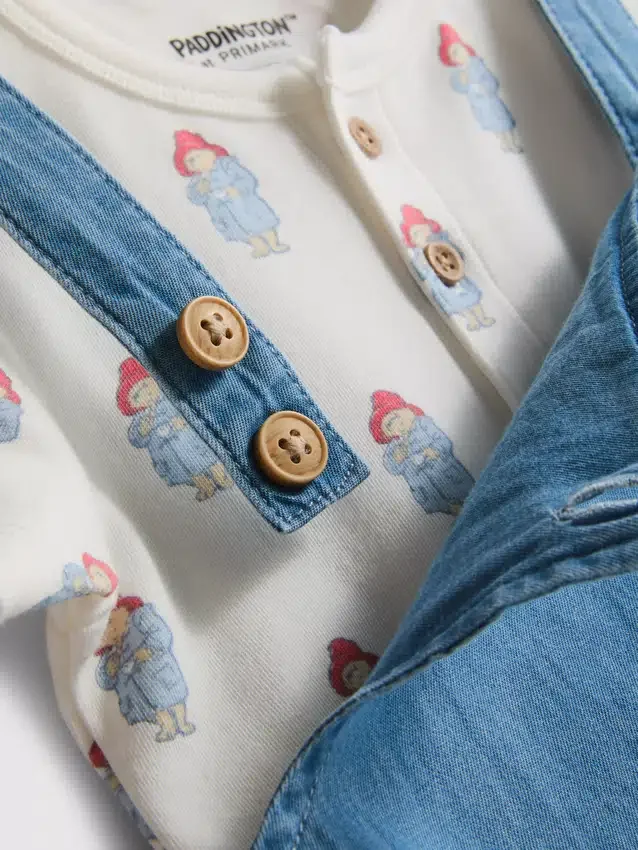 0–18 kk | Paddington-karhu-bodysuit ja haalari -vastasyntyneiden setti