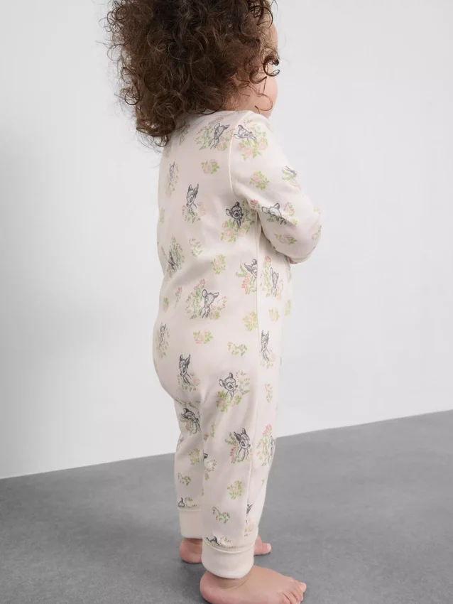 0–24 kk | 2 kpl:n pakkaus Disneyn Bambi-vetoketjullinen body
