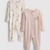 0–24 kk | 2 kpl:n pakkaus Disneyn Bambi-vetoketjullinen body