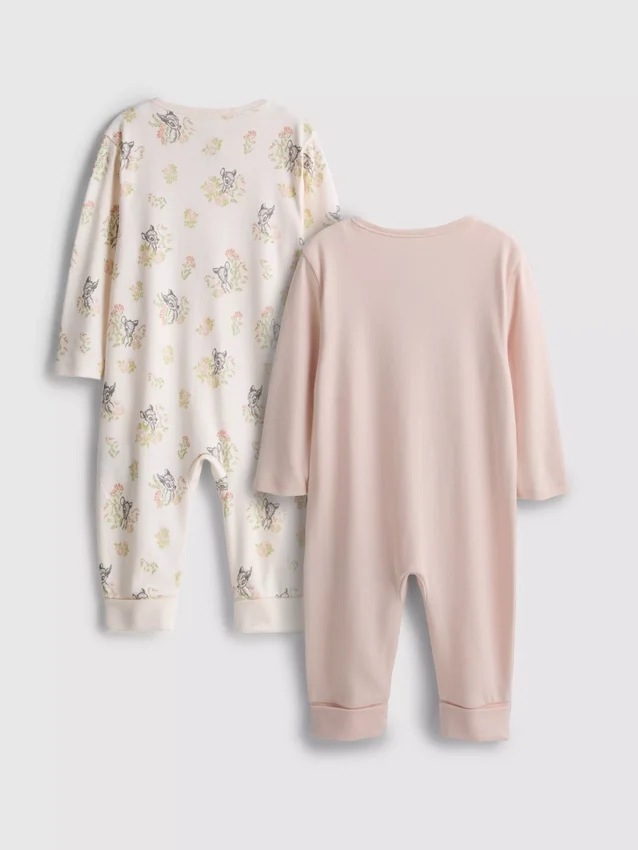 0–24 kk | 2 kpl:n pakkaus Disneyn Bambi-vetoketjullinen body