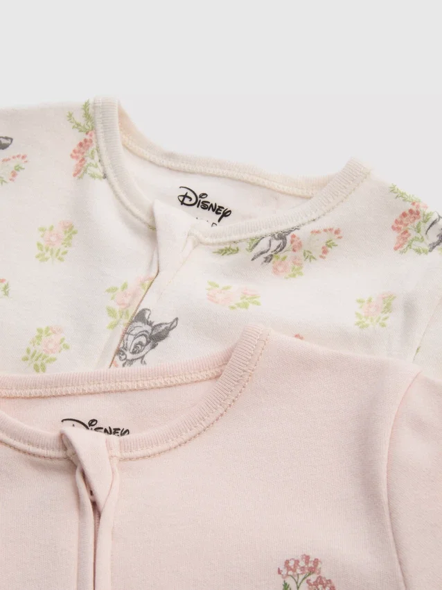 0–24 kk | 2 kpl:n pakkaus Disneyn Bambi-vetoketjullinen body