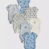 0–36 kk | 7 kpl:n pakkaus Disney-Mickey Mouse -lyhythihaisia bodyja