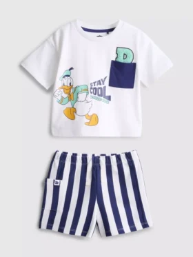 0–36 kk | Disneyn Donald Duck -paita ja Shortsit