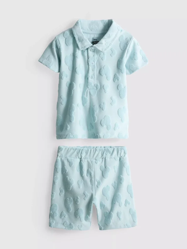 0–36 kk | Disneyn Mikki Hiiri -froteepaita ja -shortsit-seti