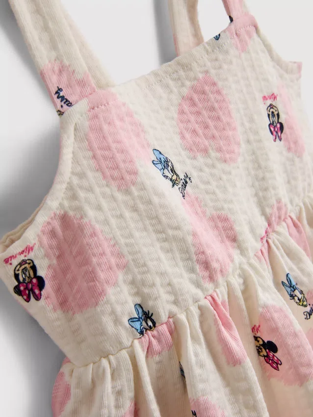 0–36 kk | Disneyn Minnie Mouse ja Daisy Duck -kuvioinen smock-meko