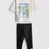 0–36 kk | Jurassic World -T-paita ja leggingsit Seti
