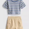 0–36 kk | T-paita ja cargo-shortsit -seti
