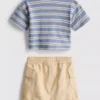 0–36 kk | T-paita ja cargo-shortsit -seti