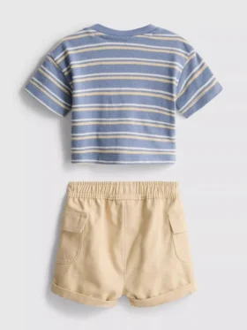 0–36 kk | T-paita ja cargo-shortsit -seti