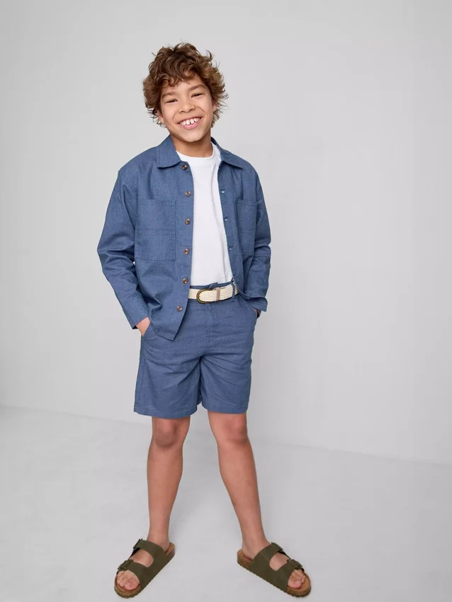 1,5–12 v. | The Edit -linen-sekoitteiset vyölliset chino-shortsit