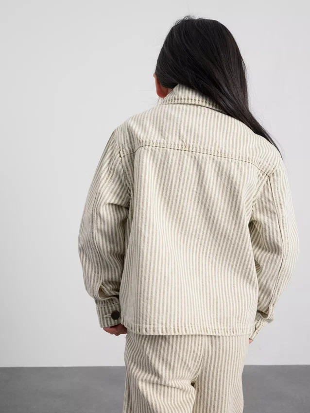 1,5–12 v. | The Edit -puuvillainen raidallinen denim-shacket