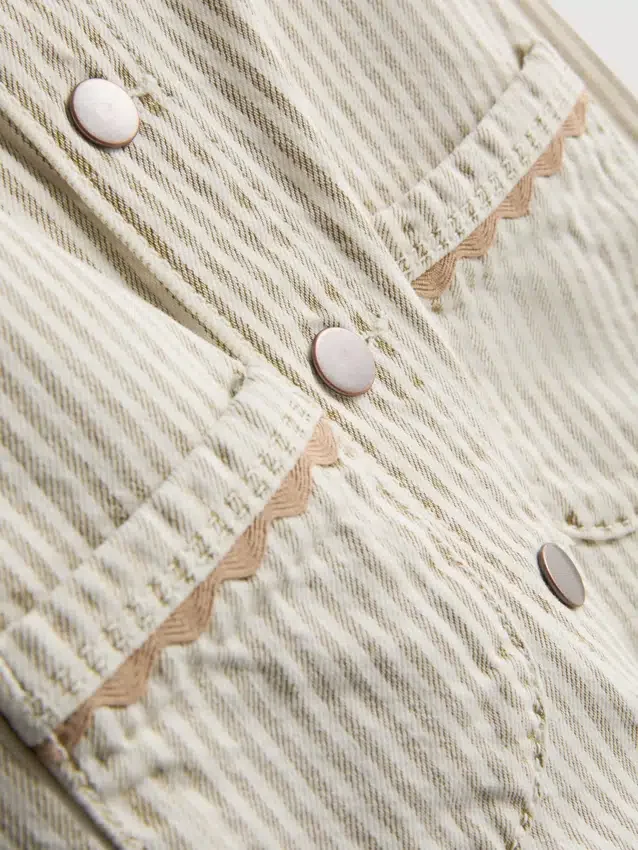 1,5–12 v. | The Edit -puuvillainen raidallinen denim-shacket