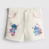 1,5–8 v. | Disneyn Stitch-kontrastikuvioiset denimshortsit