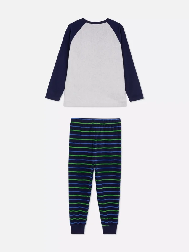 1,5–8 v. | fleece-pyjamat, jossa on dinosauruskuvio
