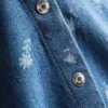 1,5–8 v. | kukkakuvioinen hihaton denim-mekko kauluksella