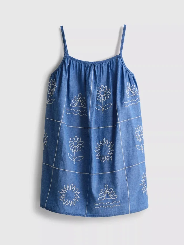 1,5–9 v. | brodeerattu chambray-cami-mekko