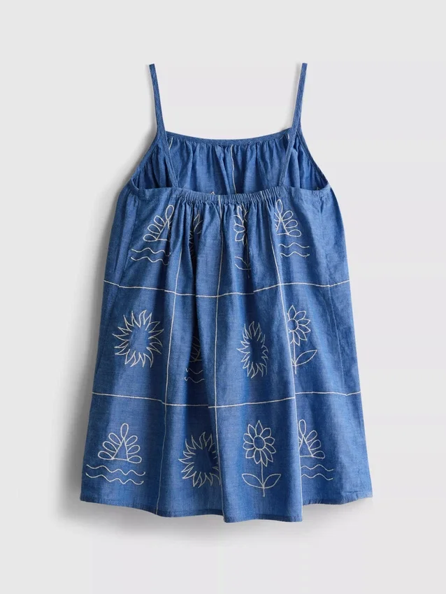 1,5–9 v. | brodeerattu chambray-cami-mekko