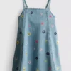 1,5–9 v. | brodeerattu denim-mekko