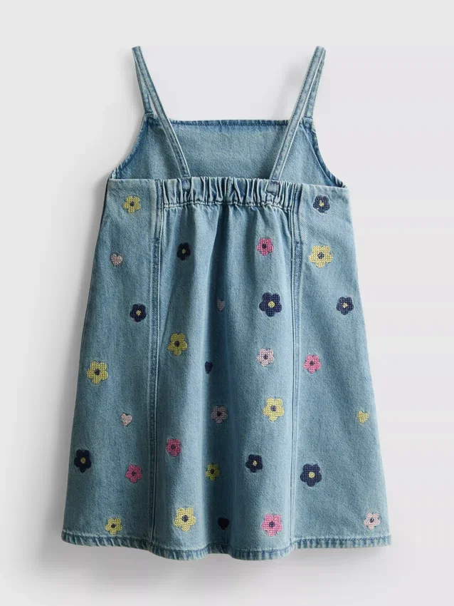 1,5–9 v. | brodeerattu denim-mekko