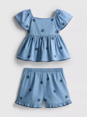1,5–9 v. | chambray-pusero ja shortsit -setti
