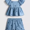 1,5–9 v. | chambray-pusero ja shortsit -setti