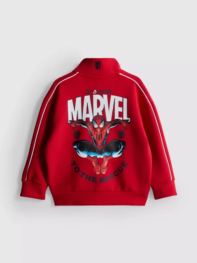 1,5–9 v. | Marvel Spider-Man -vetoketjullinen suppilokaulainen pusero