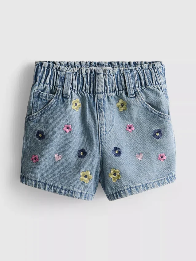 1,5–9 v. | paperbag-malliset denimshortsit