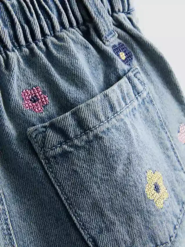 1,5–9 v. | paperbag-malliset denimshortsit