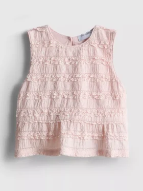 1,5–9 v. | peplum-mallinen hihaton pusero