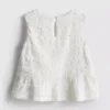1,5–9 v. | peplum-mallinen hihaton pusero
