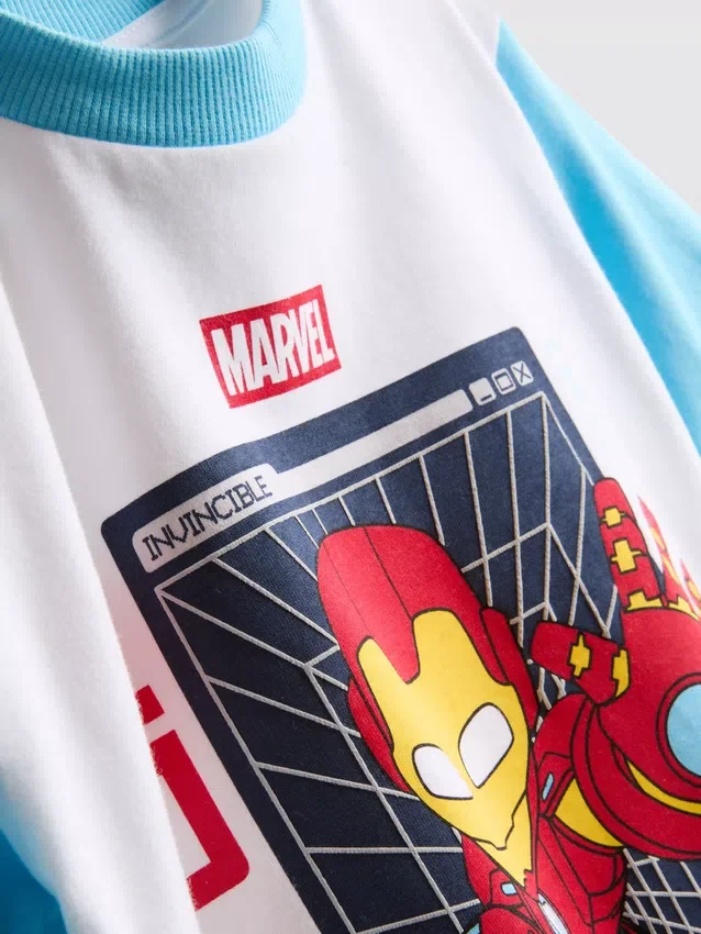 1–9-vuotiaille | Marvel Iron Man -kauluspaita ja Shortsit