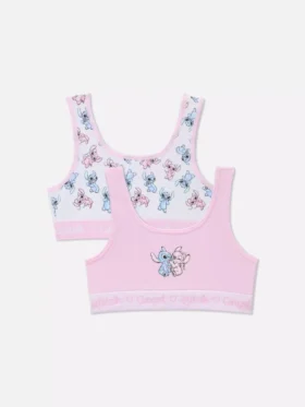 2 kpl Disneyn Stitch- ja Angel-saumattomia crop-toppeja