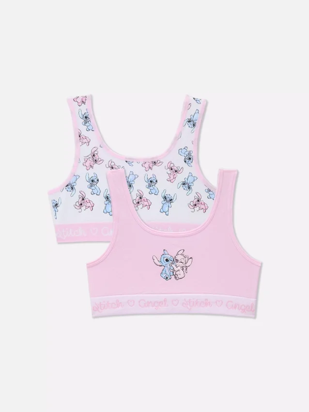 2 kpl Disneyn Stitch- ja Angel-saumattomia crop-toppeja