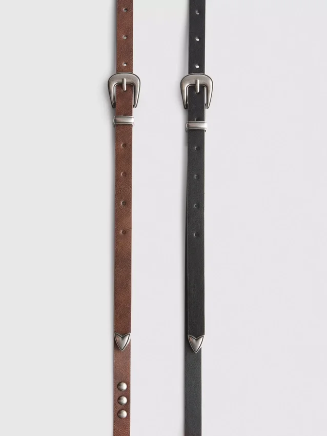 2 kpl länsimaisia soljivyöjä