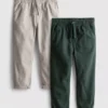 2-pack twill-housut