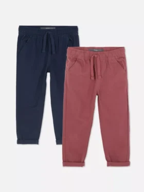 2-pack twill-housut
