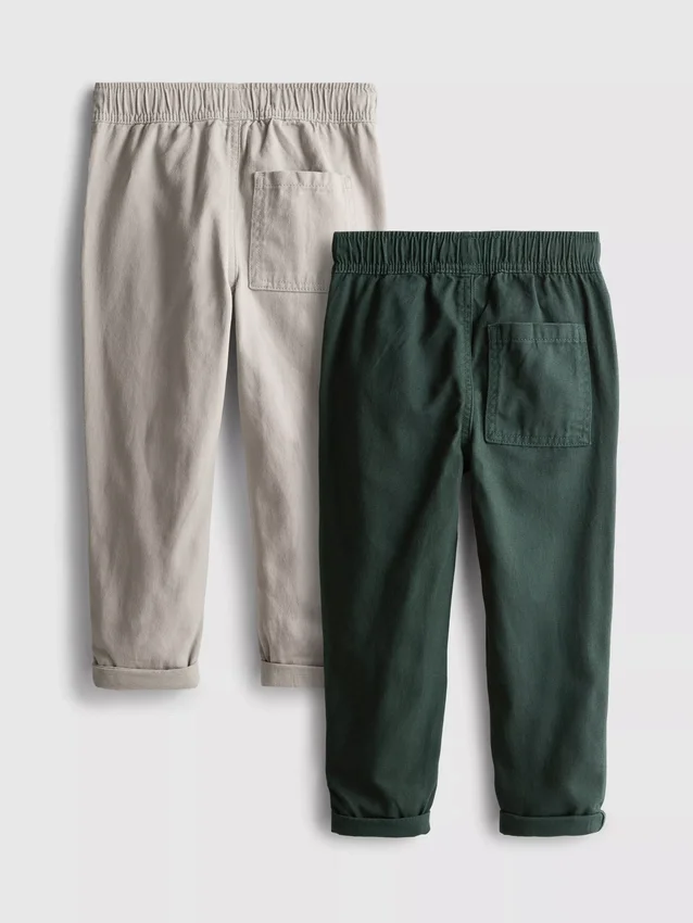 2-pack twill-housut