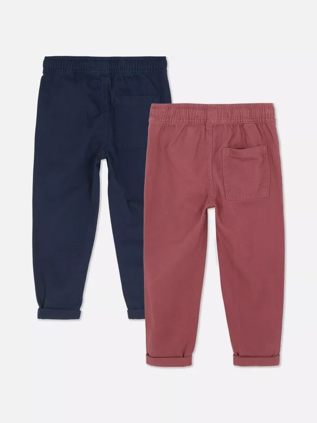 2-pack twill-housut