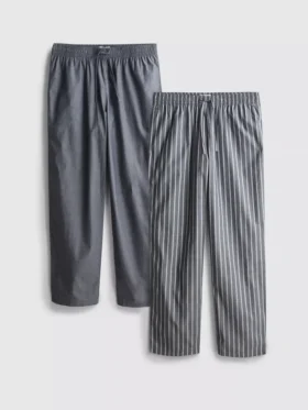 2-pakkaus popliinisia pyjamat-housuja