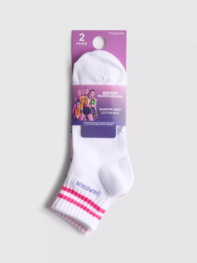 2pk K-pop Demon Hunters -puuvillaiset puolipitkät sukat