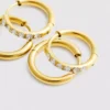 2pk vedenkestäviä diamanta-korvarenkaita