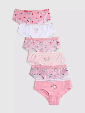 3–15 v. | 6 kpl Hello Kitty -hipster-alusvaatteita