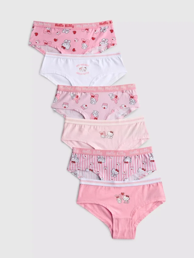 3–15 v. | 6 kpl Hello Kitty -hipster-alusvaatteita