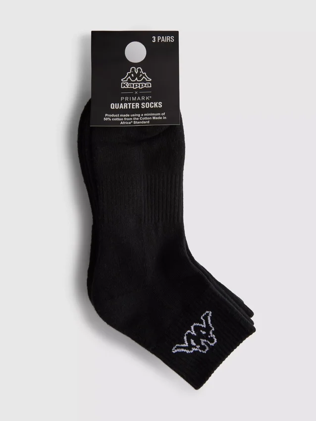 3-pack Kappa x Primark -neljännespituiset sukat