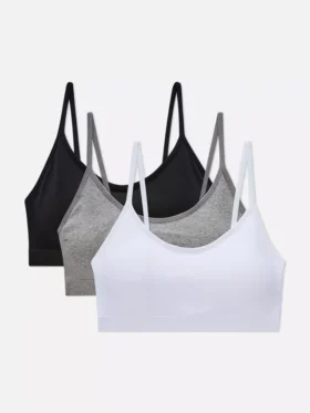 3-pakkaus langattomia, lyhyitä cami-braletteja