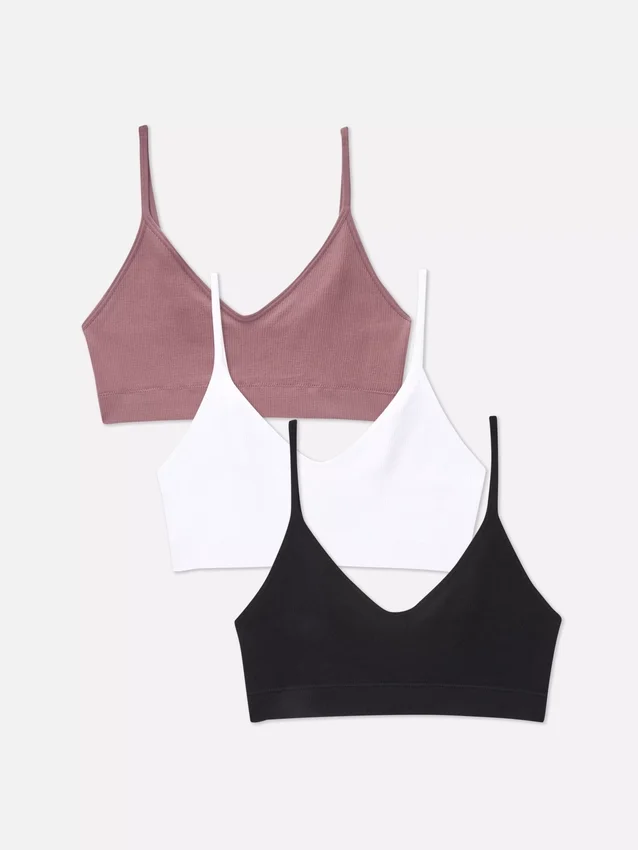 3-pakkaus lyhyitä, saumattomia cami-braletteja