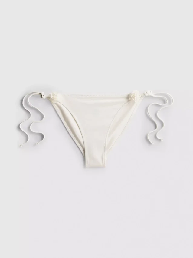3D-kukkakuvioiset, sivulta solmittavat bikinialushousut